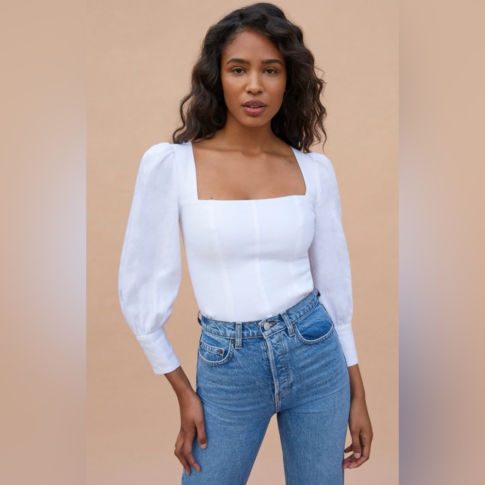 Reformation Stilton Linen Top